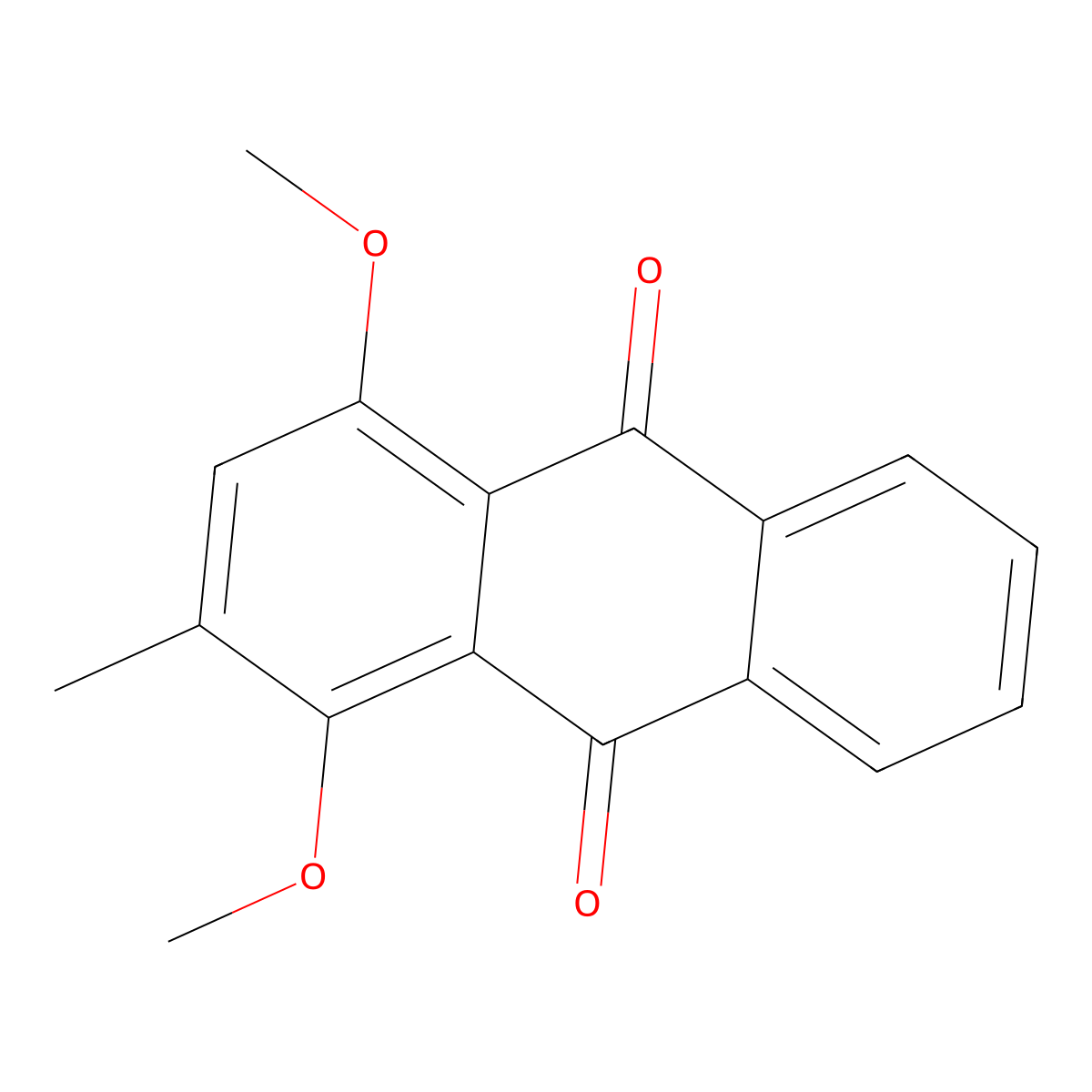 1,4-Dimethoxy-2-methylanthracene-9,10-dione molecular structure, CAS 52541-72-7