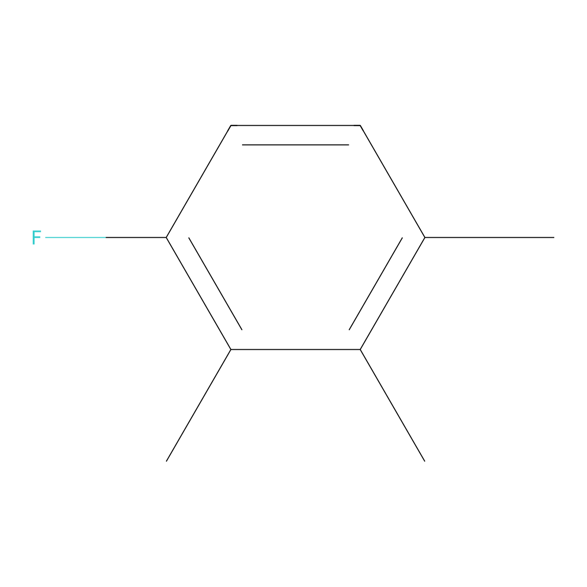 1-Fluoro-2,3,4-trimethylbenzene molecular structure, CAS 52547-99-6
