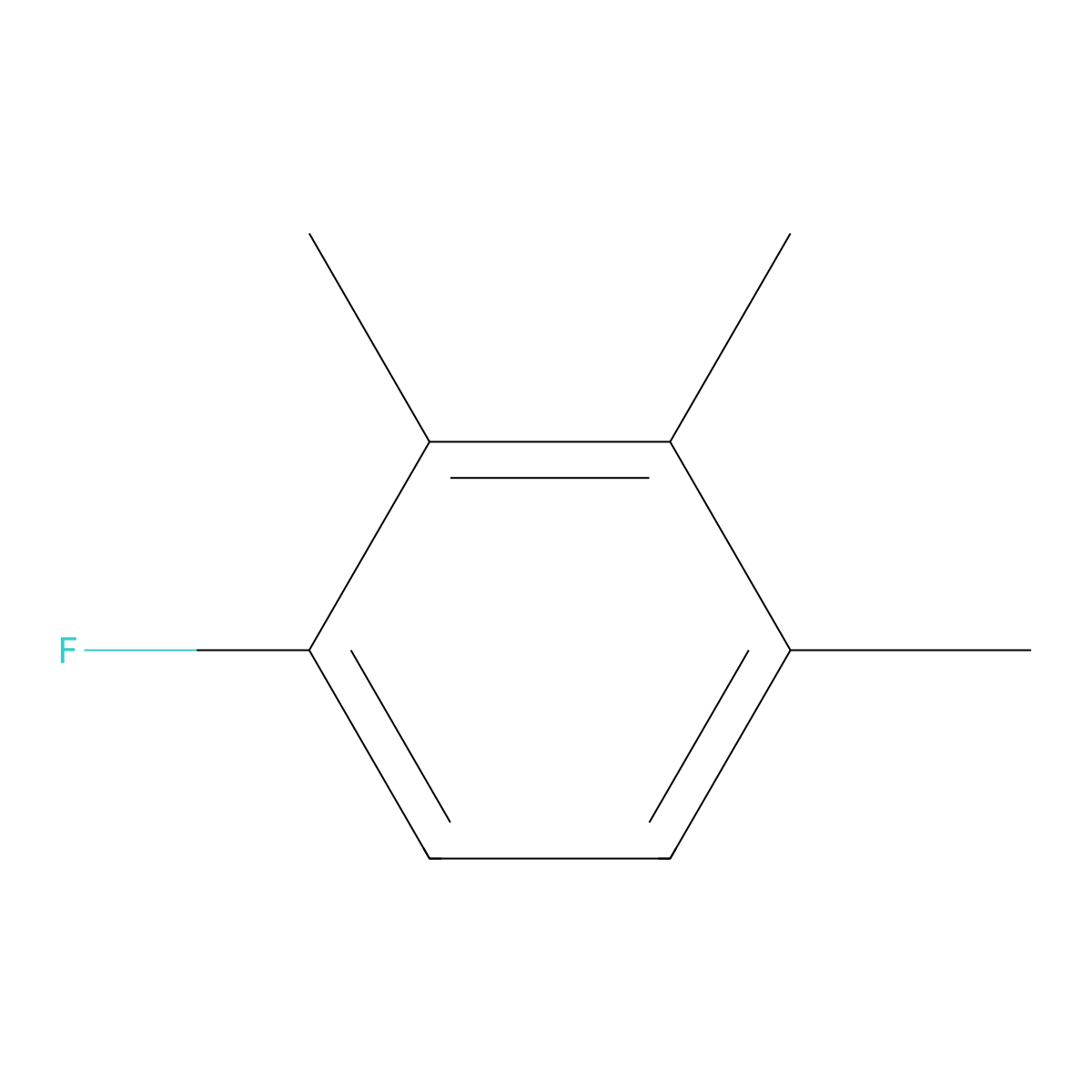 1-Fluoro-2,3,4-trimethylbenzene molecular structure, CAS 52547-99-6