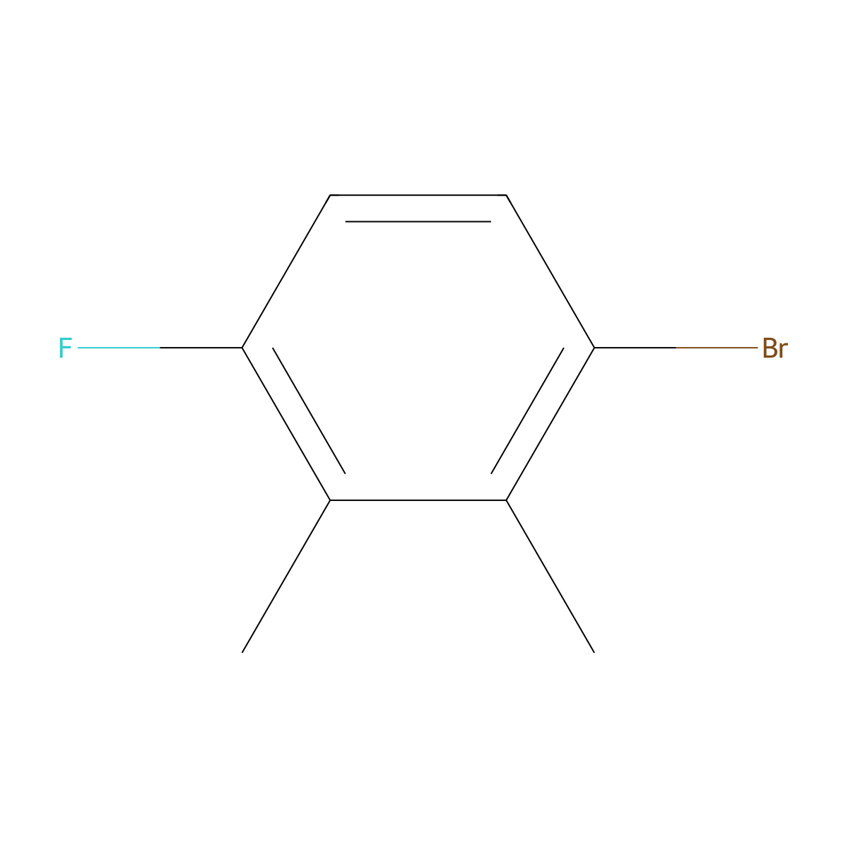1-Bromo-4-fluoro-2,3-dimethylbenzene molecular structure, CAS 52548-00-2