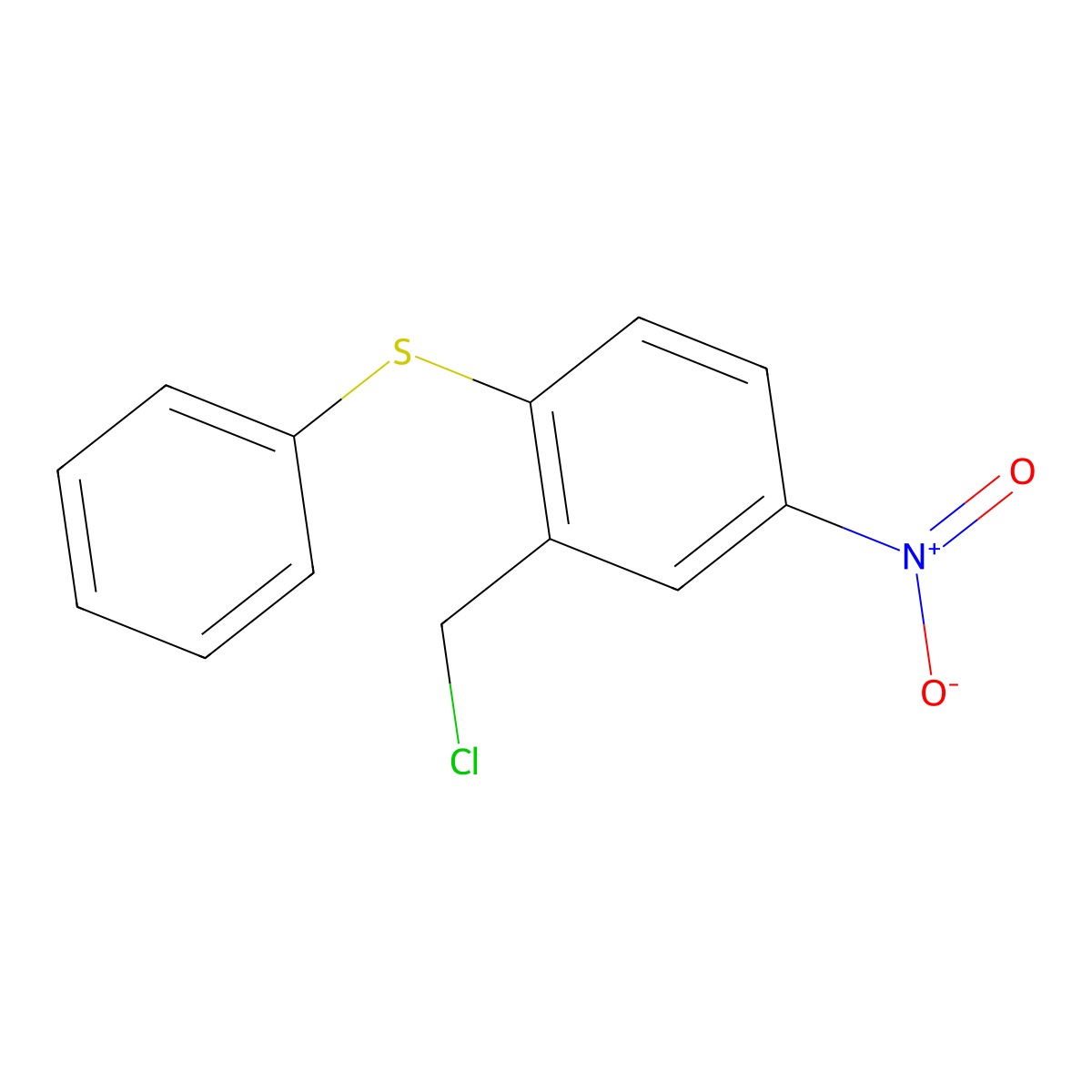2-(Chloromethyl)-4-nitro-1-(phenylsulfanyl)benzene molecular structure, CAS 52548-34-2