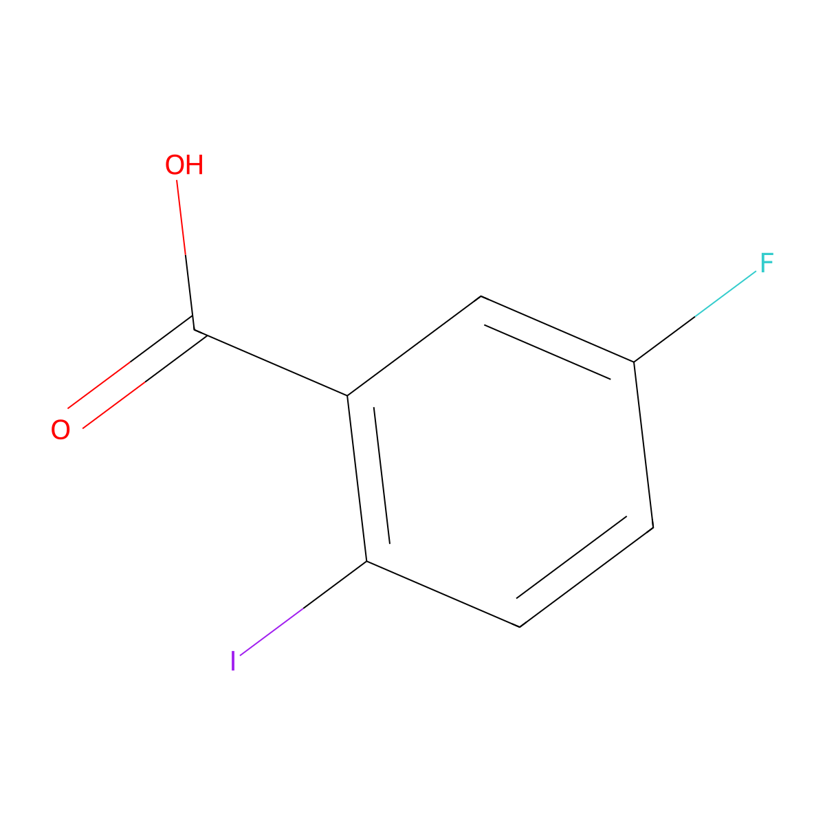 5-Fluoro-2-iodobenzoic acid molecular structure, CAS 52548-63-7
