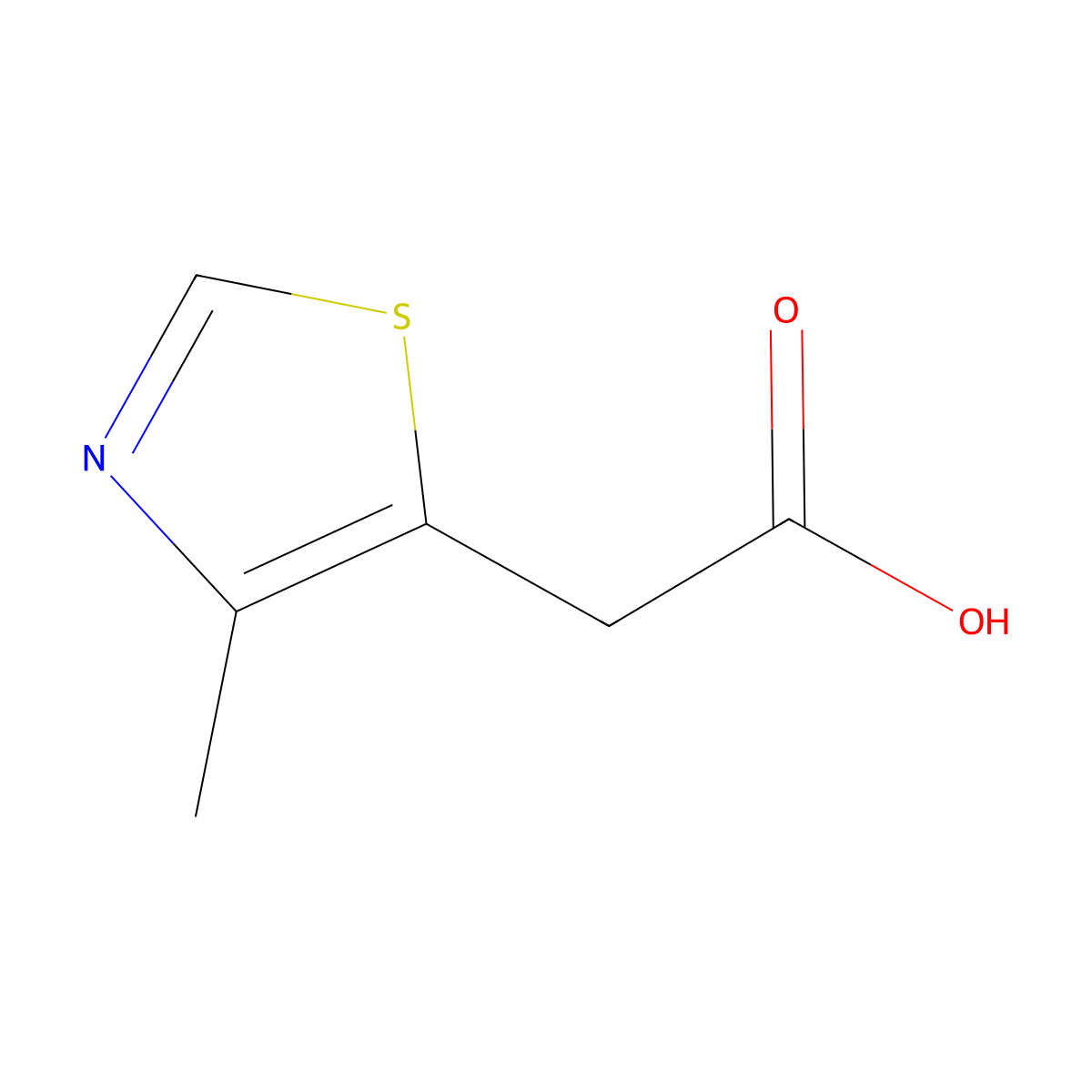 4-Methyl-5-thiazoleacetic acid molecular structure, CAS 5255-33-4