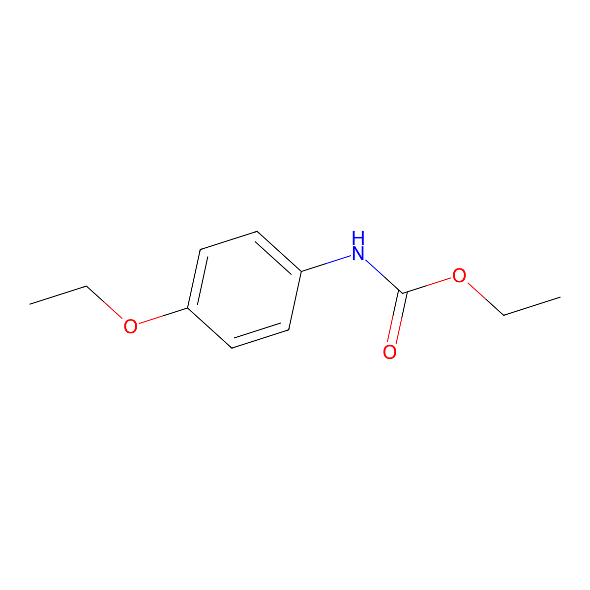 ethyl N-(4-ethoxyphenyl)carbamate molecular structure, CAS 5255-65-2