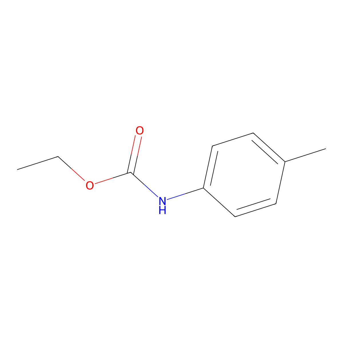 ethyl N-(4-methylphenyl)carbamate molecular structure, CAS 5255-66-3