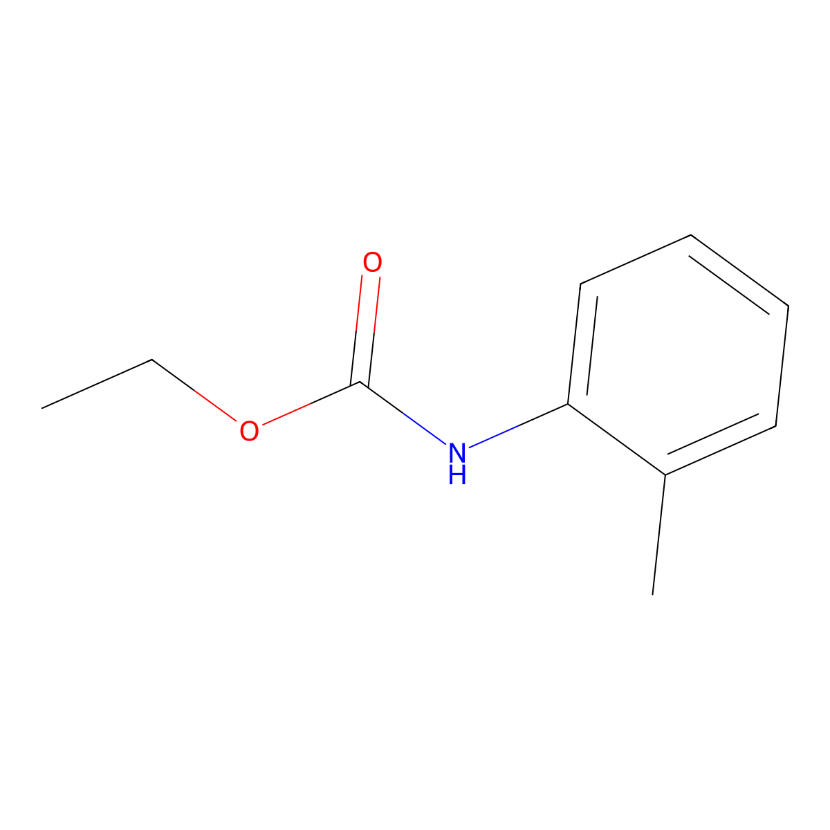 Ethyl N-(2-methylphenyl)carbamate molecular structure, CAS 5255-71-0