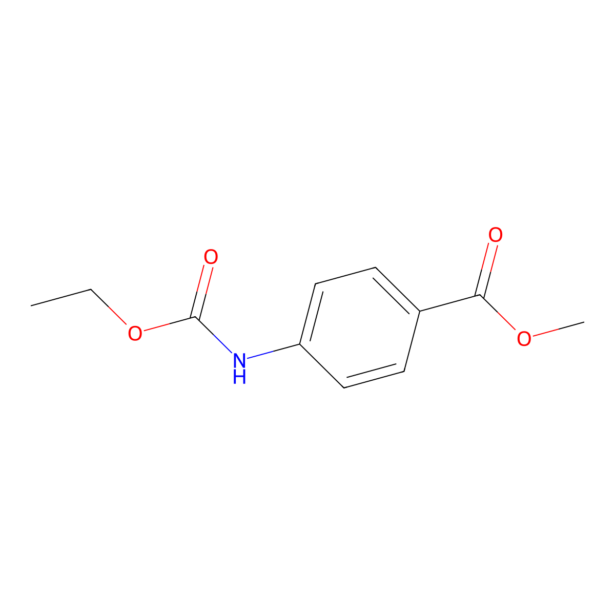 Methyl 4-[(ethoxycarbonyl)amino]benzoate molecular structure, CAS 5255-72-1