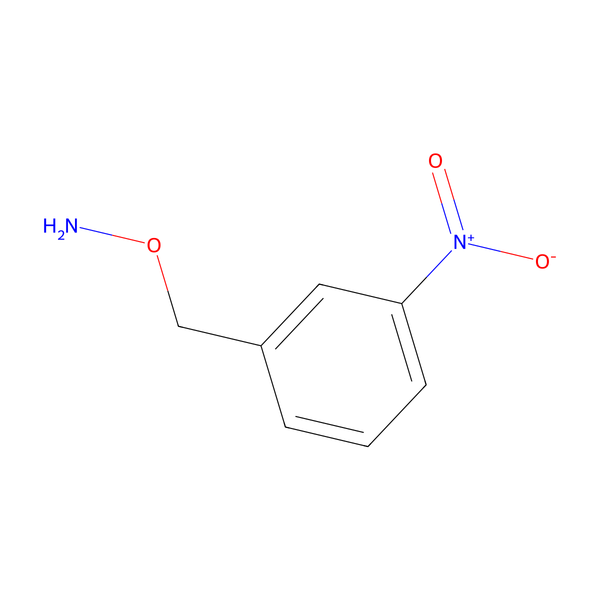 O-[(3-nitrophenyl)methyl]hydroxylamine molecular structure, CAS 52552-21-3