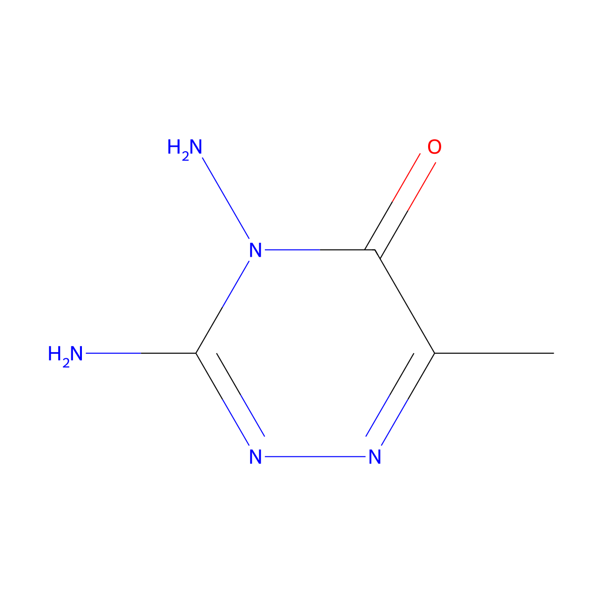 3,4-Diamino-6-methyl-4,5-dihydro-1,2,4-triazin-5-one molecular structure, CAS 52553-11-4