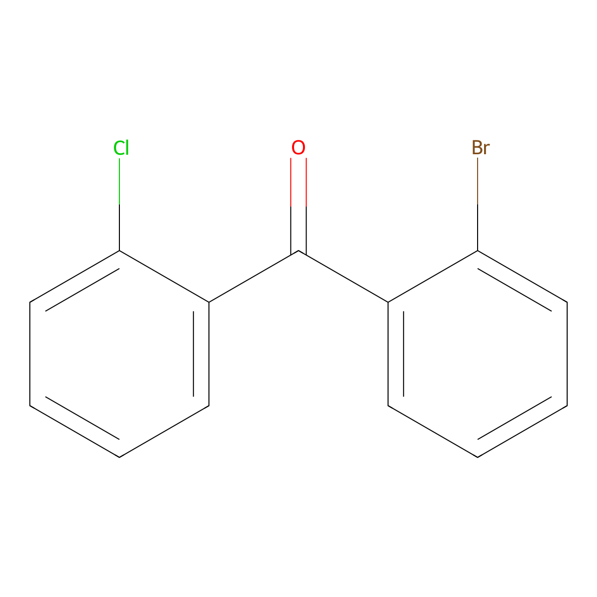 2-Bromo-2'-chlorobenzophenone molecular structure, CAS 525561-42-6