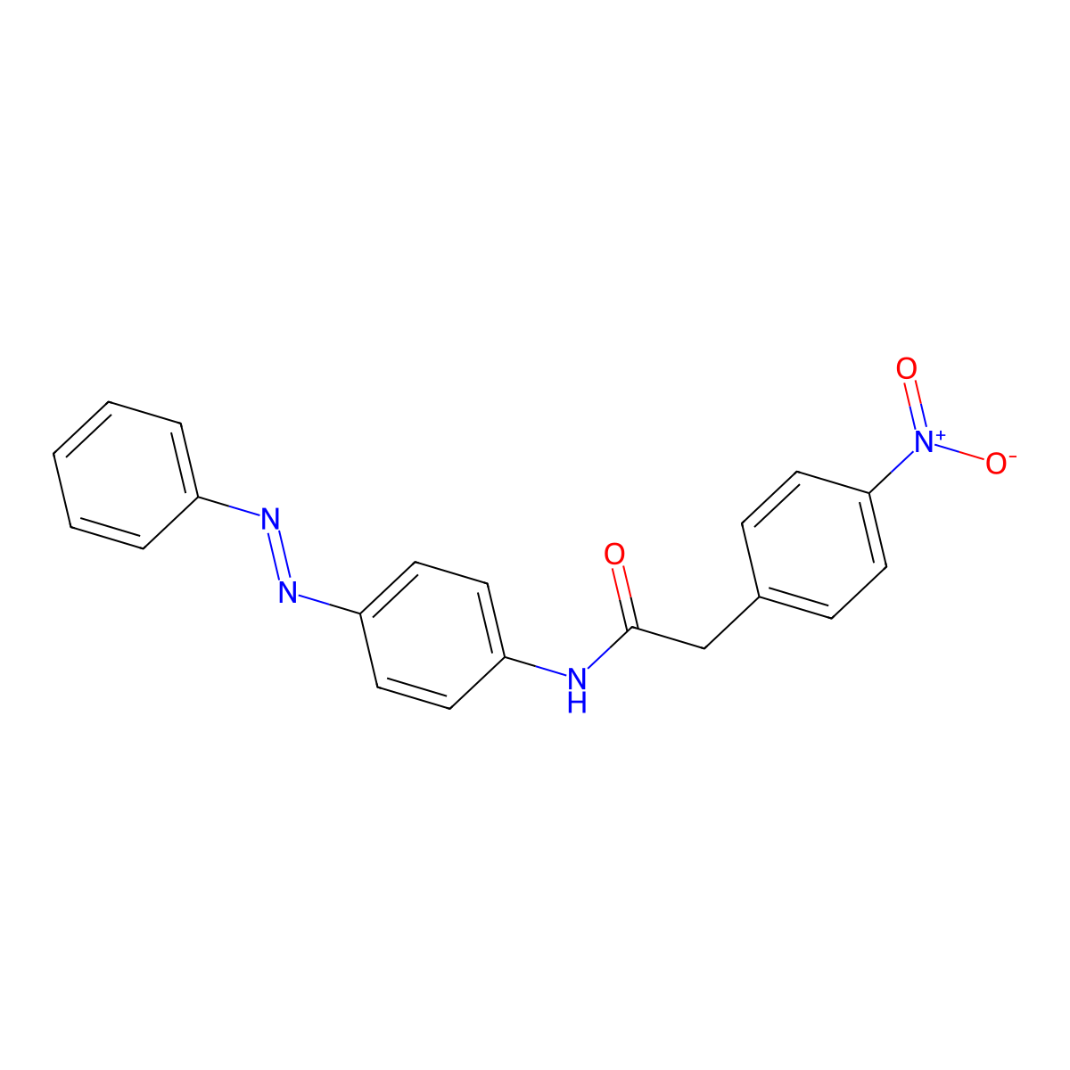 2-(4-nitrophenyl)-N-(4-phenyldiazenylphenyl)acetamide molecular structure, CAS 525564-93-6