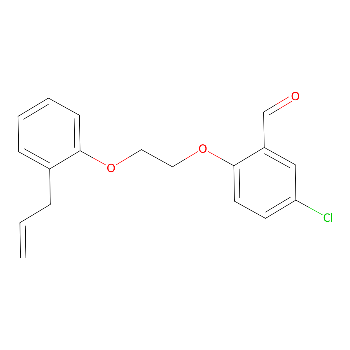 5-Chloro-2-{2-[2-(prop-2-en-1-yl)phenoxy]ethoxy}benzaldehyde molecular structure, CAS 525570-27-8