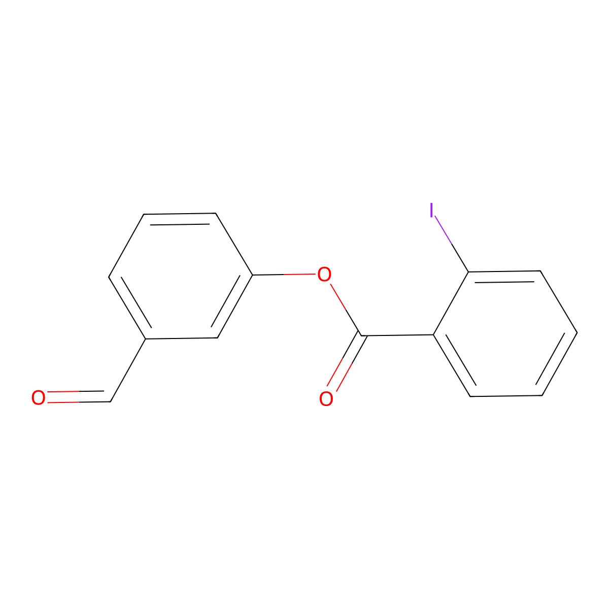 3-Formylphenyl 2-iodobenzoate molecular structure, CAS 525570-30-3