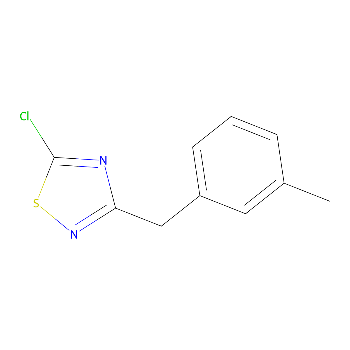 5-Chloro-3-(3-methyl-benzyl)-[1,2,4]thiadiazole molecular structure, CAS 525574-77-0