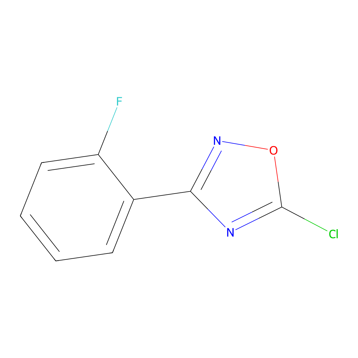 5-Chloro-3-(2-fluorophenyl)-1,2,4-oxadiazole molecular structure, CAS 525574-81-6