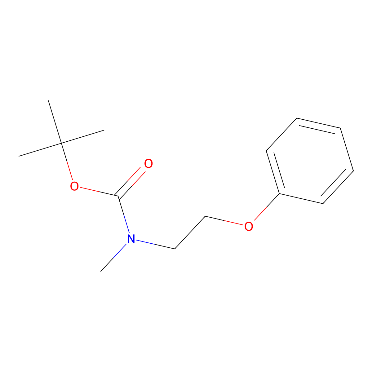 tert-Butyl methyl(2-phenoxyethyl)carbamate molecular structure, CAS 525578-70-5