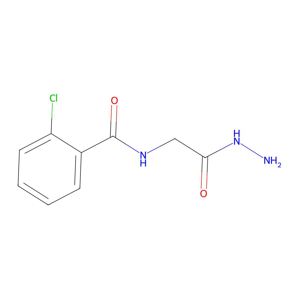 2-Chloro-N-[(hydrazinecarbonyl)methyl]benzamide molecular structure, CAS 525580-14-7
