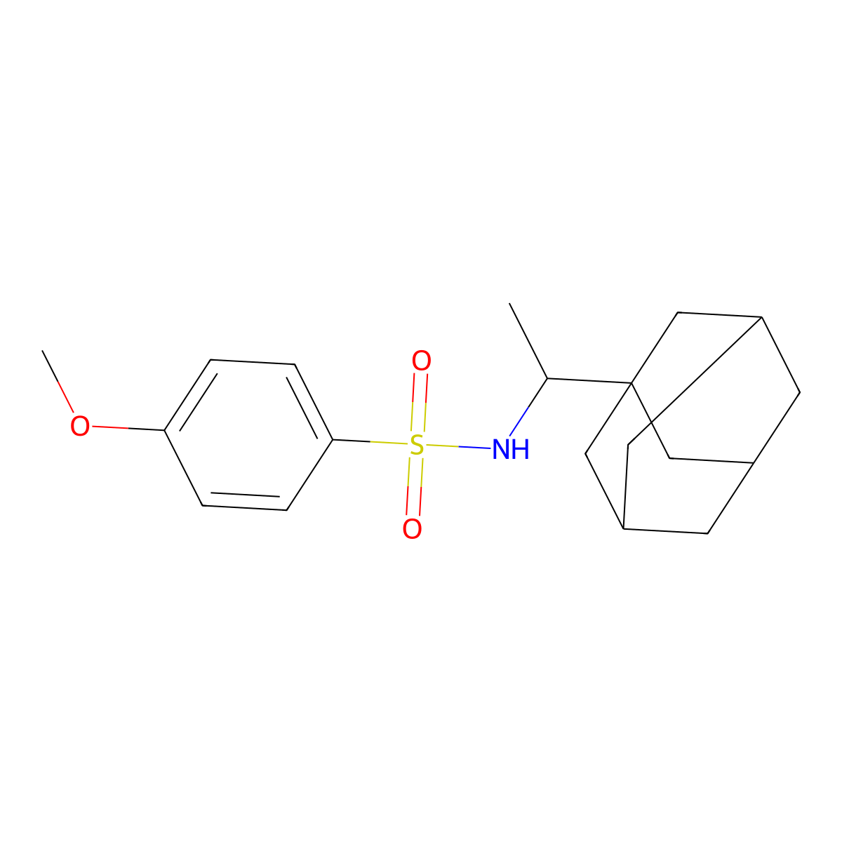 N-[1-(1-adamantyl)ethyl]-4-methoxybenzenesulfonamide molecular structure, CAS 525580-60-3