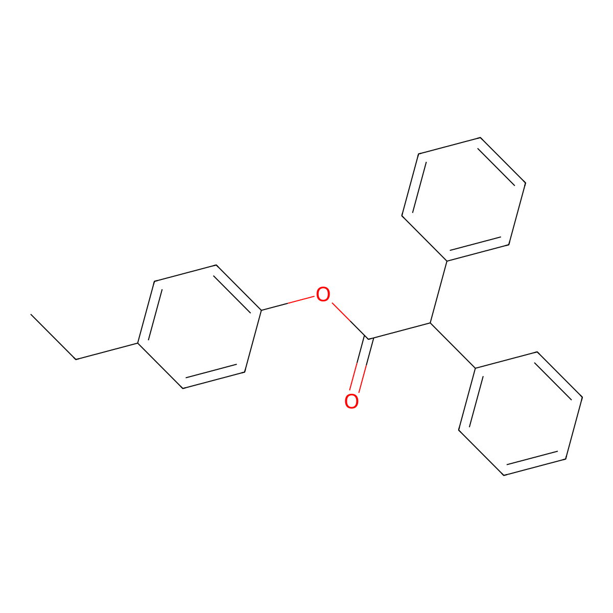 4-Ethylphenyl diphenylacetate molecular structure, CAS 525580-97-6