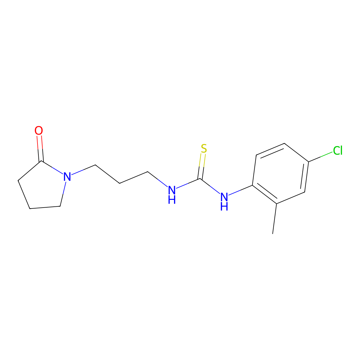 1-(4-Chloro-2-methylphenyl)-3-[3-(2-oxopyrrolidin-1-yl)propyl]thiourea molecular structure, CAS 525581-83-3