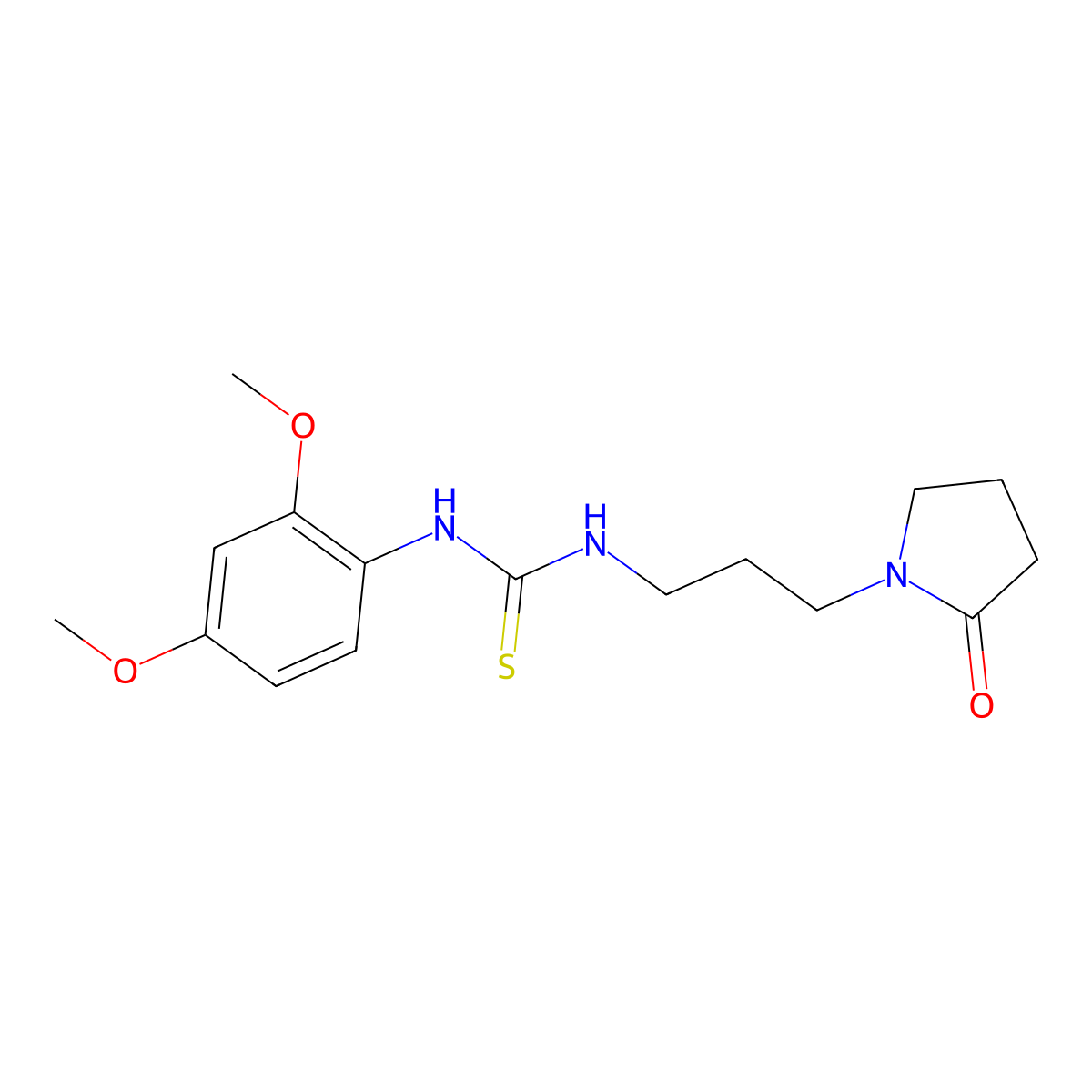 1-(2,4-Dimethoxyphenyl)-3-[3-(2-oxopyrrolidin-1-yl)propyl]thiourea molecular structure, CAS 525581-84-4