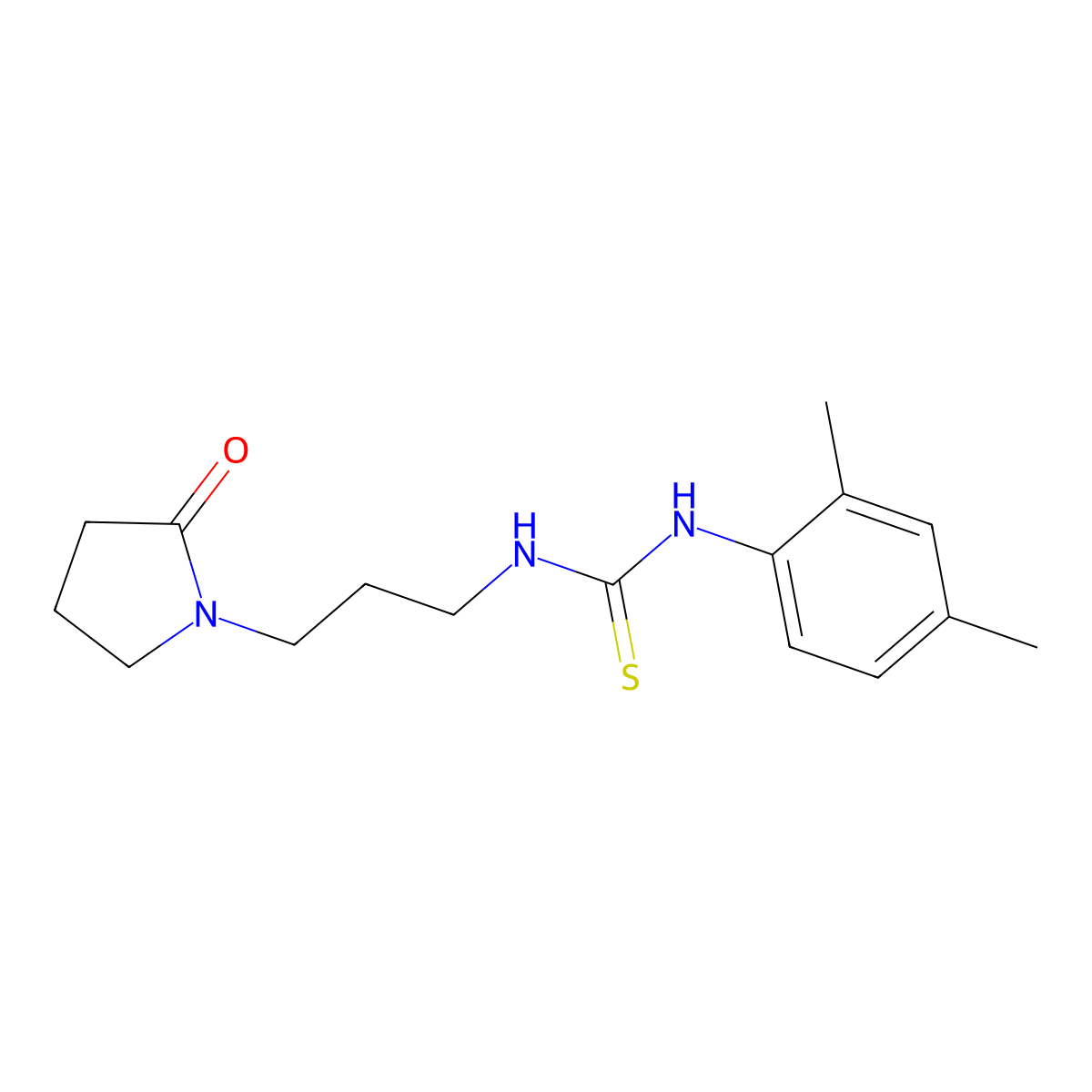 1-(2,4-Dimethylphenyl)-3-[3-(2-oxopyrrolidin-1-yl)propyl]thiourea molecular structure, CAS 525582-61-0