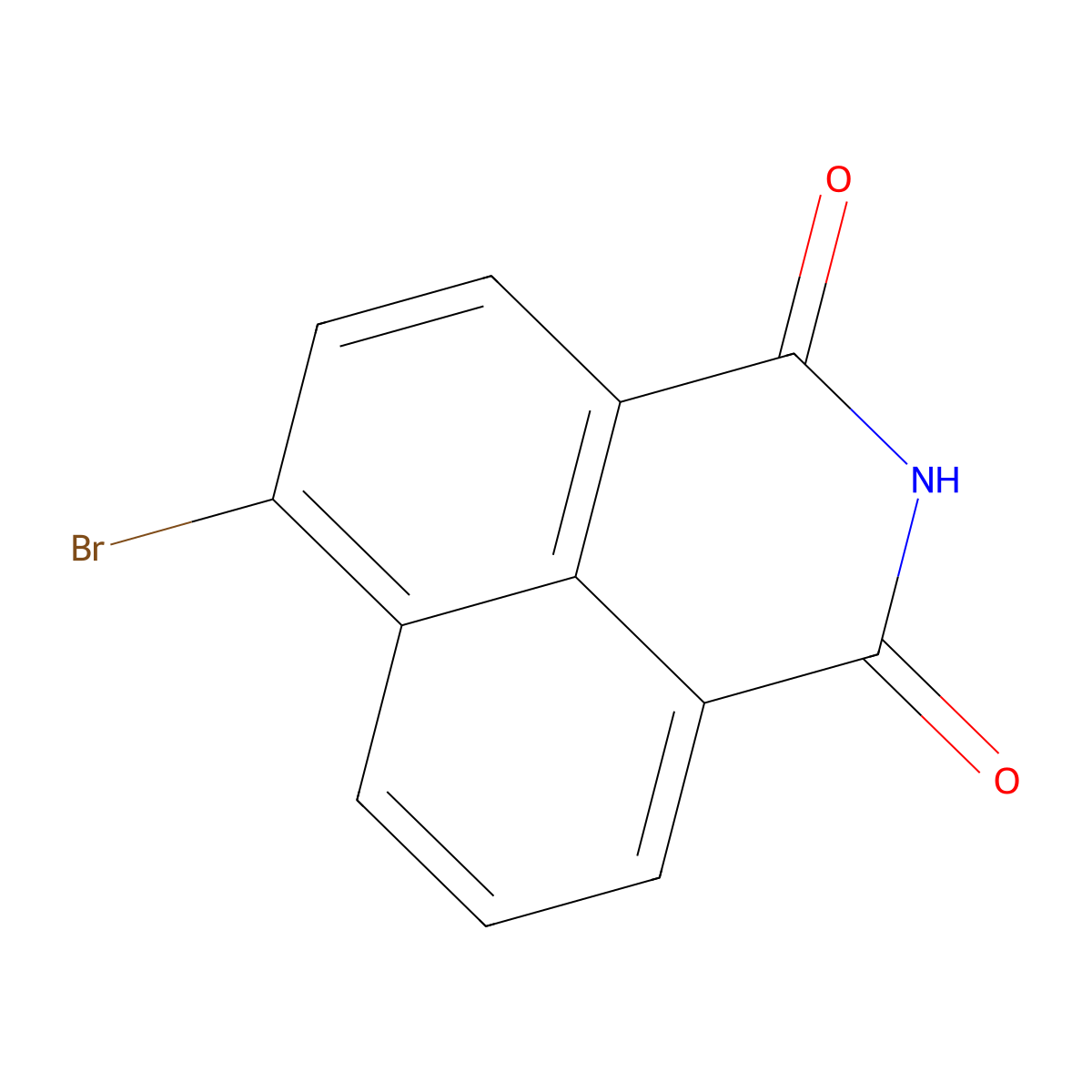 4-Bromonaphthalene-1,8-dicarboximide molecular structure, CAS 52559-36-1