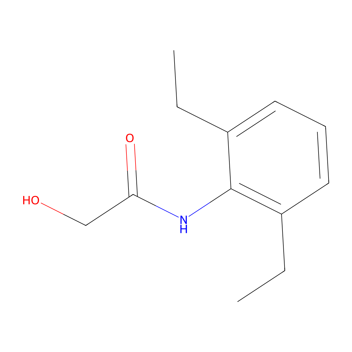 2-Hydroxy-2',6'-diethylacetanilide molecular structure, CAS 52559-52-1