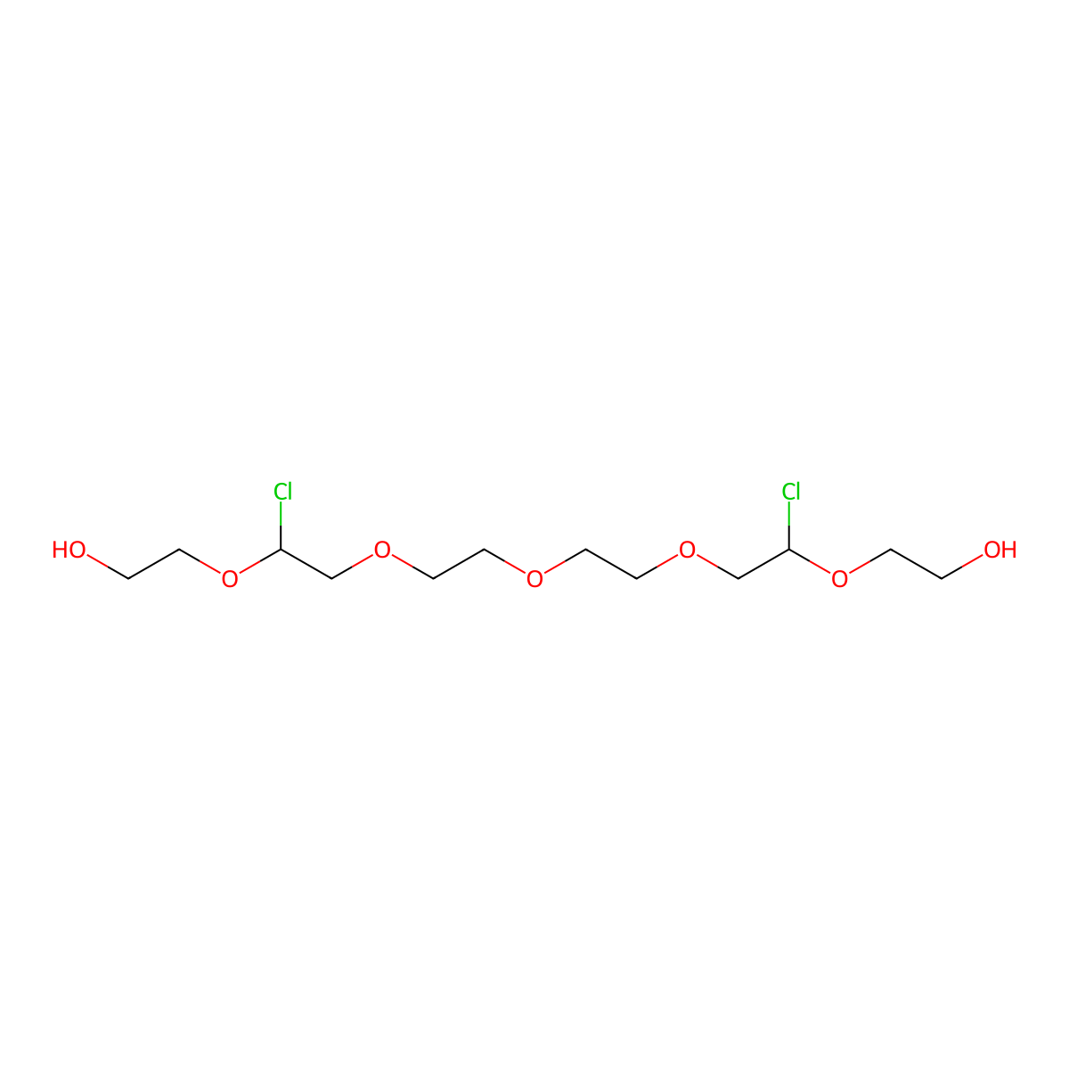 Hexaethylene glycol dichloride molecular structure, CAS 52559-90-7