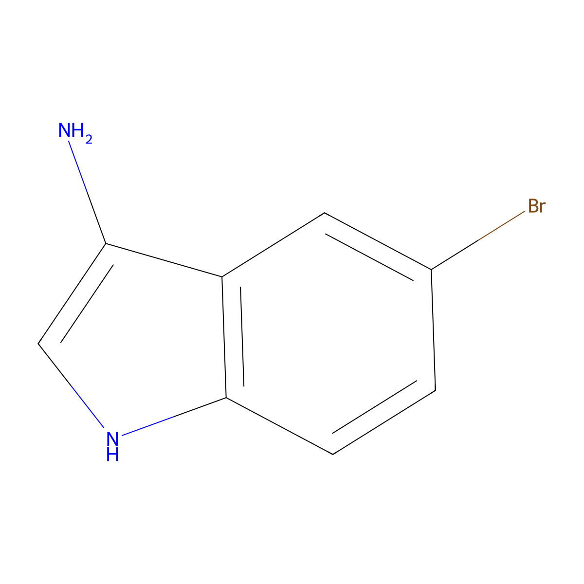 5-bromo-1H-indol-3-amine molecular structure, CAS 525590-24-3