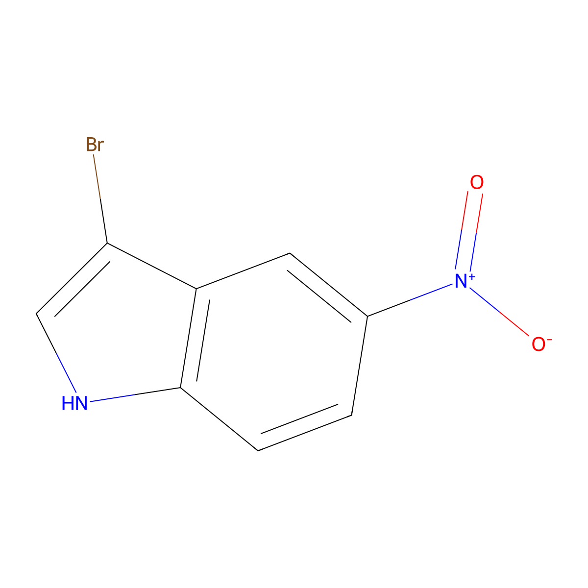 3-Bromo-5-nitro-1H-indole molecular structure, CAS 525593-33-3
