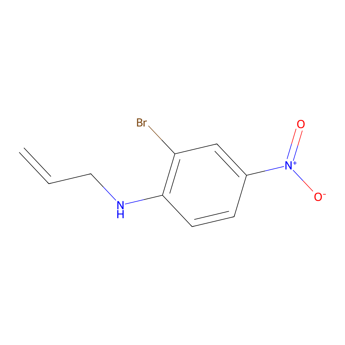 N-Allyl-2-bromo-4-nitroaniline molecular structure, CAS 525593-36-6