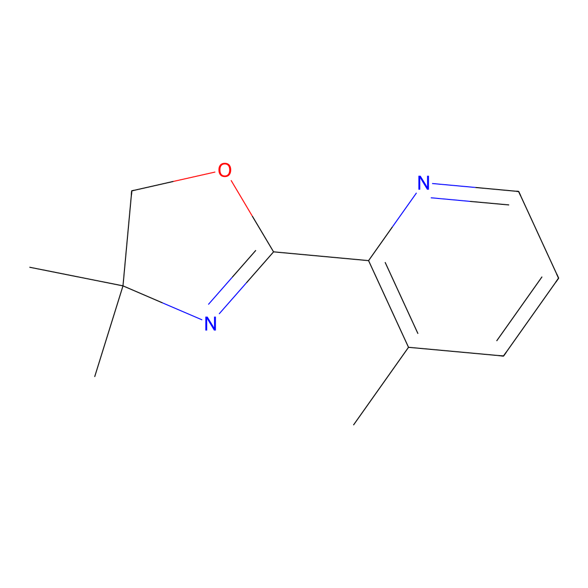 2-(4,4-Dimethyl-4,5-dihydro-oxazol-2-yl)-3-methyl-pyridine molecular structure, CAS 525602-12-4