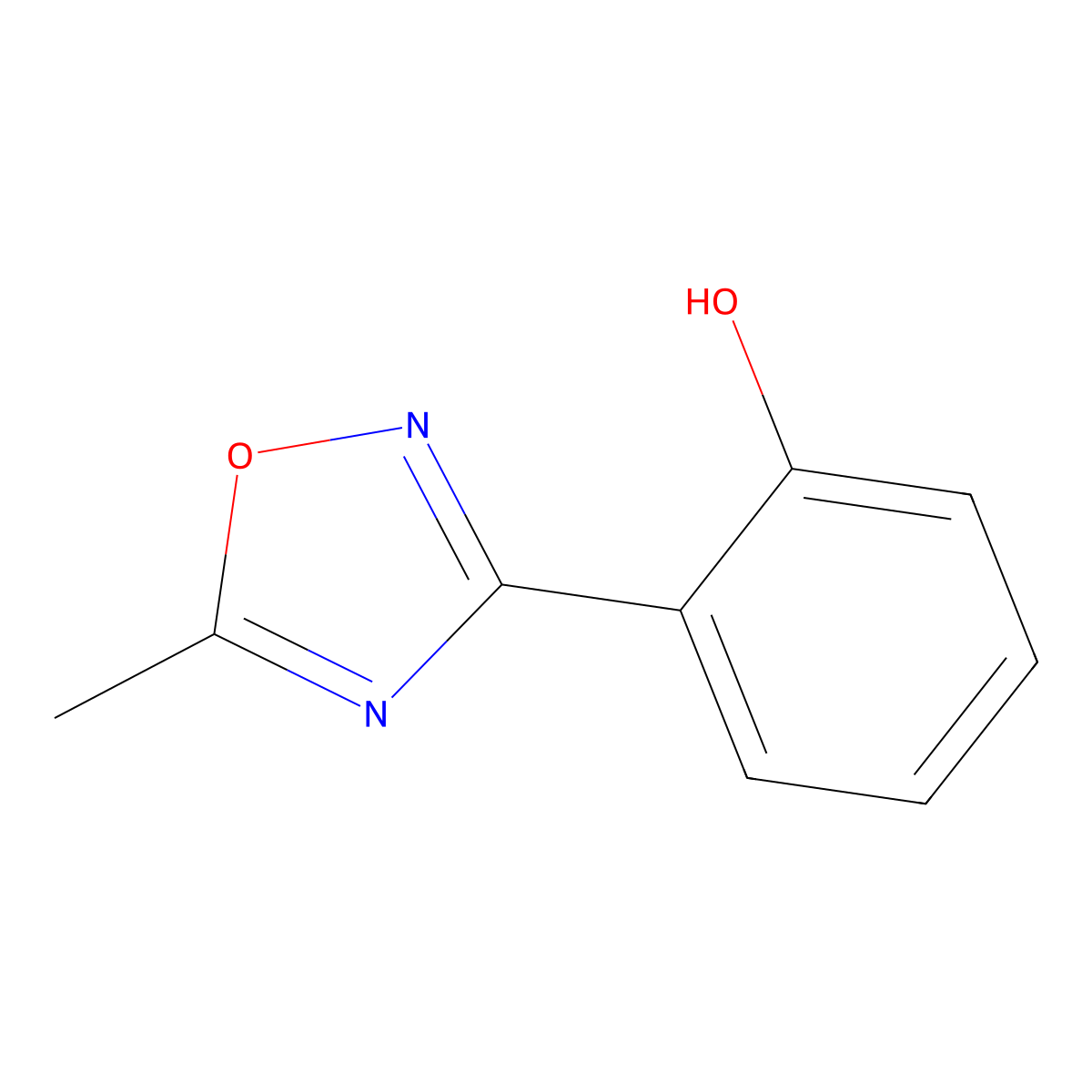 2-(5-Methyl-1,2,4-oxadiazol-3-yl)phenol molecular structure, CAS 52561-90-7