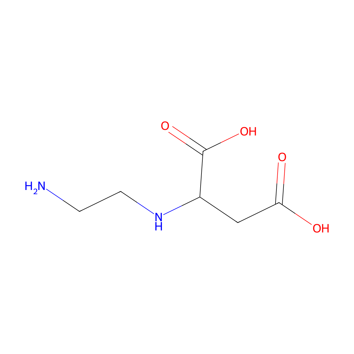 N-(2-Aminoethyl)aspartic acid molecular structure, CAS 52562-30-8