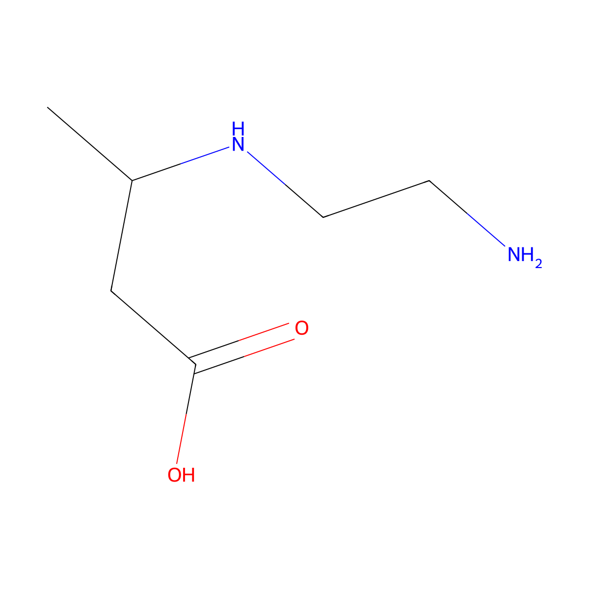 3-[(2-Aminoethyl)amino]-butanoic acid molecular structure, CAS 52562-33-1