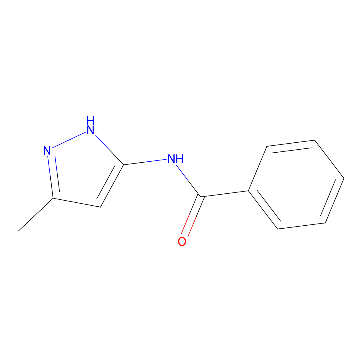 Benzamide, N-(5-methyl-1H-pyrazol-3-yl)- molecular structure, CAS 52566-42-4