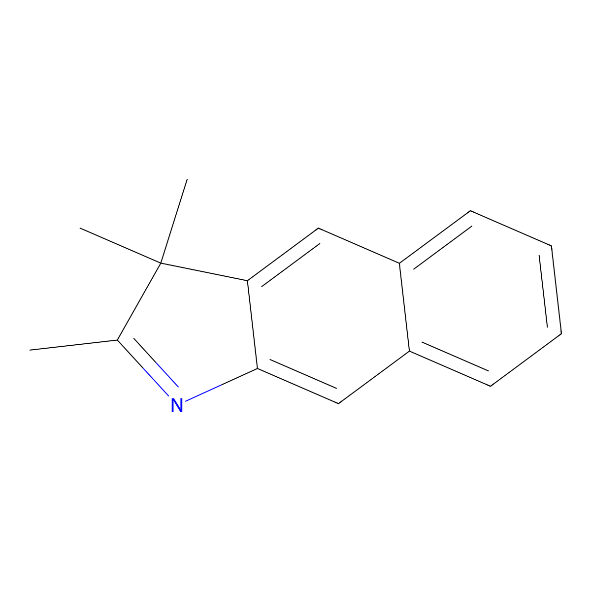 2,3,3-trimethyl-3H-benzo[f]indole molecular structure, CAS 52568-84-0