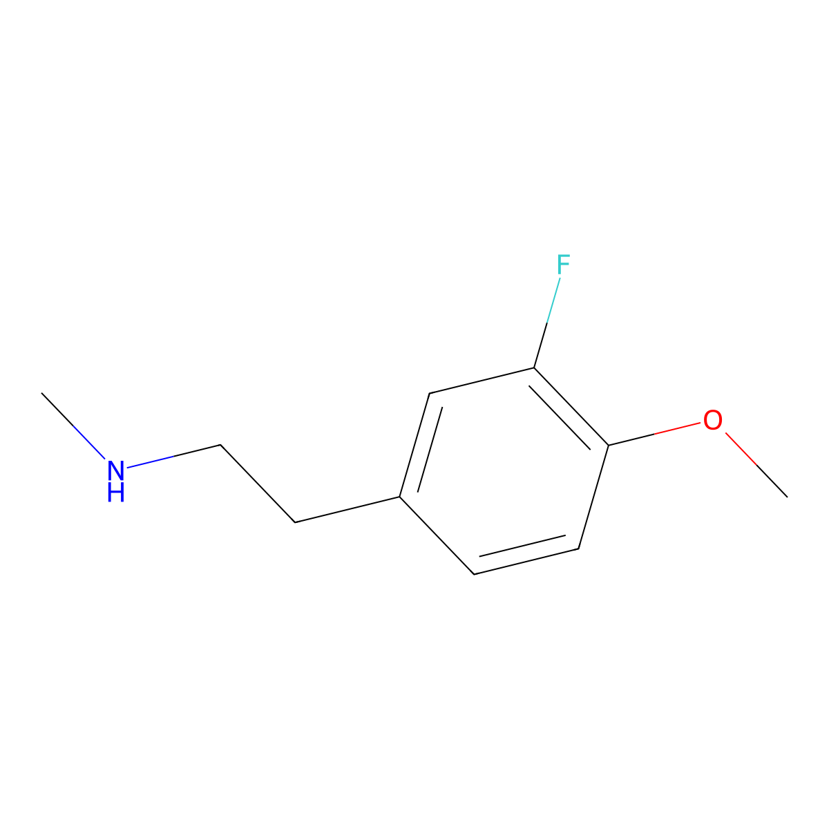 [2-(3-Fluoro-4-methoxyphenyl)ethyl](methyl)amine molecular structure, CAS 52569-08-1
