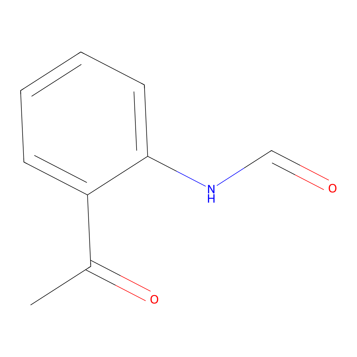 Formylaminoacetophenone molecular structure, CAS 5257-06-7