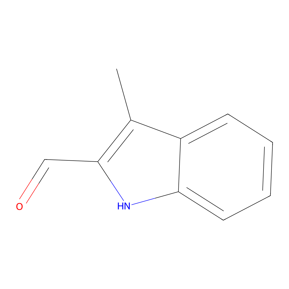 3-Methyl-1H-indole-2-carbaldehyde molecular structure, CAS 5257-24-9