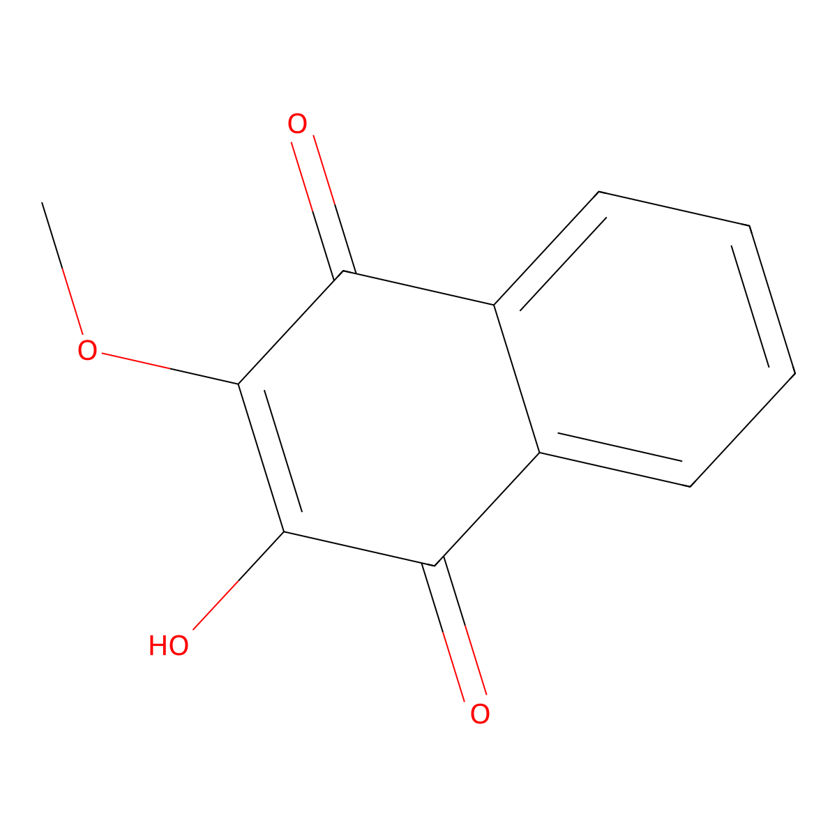 1,4-Naphthalenedione, 2-hydroxy-3-methoxy- molecular structure, CAS 5257-83-0