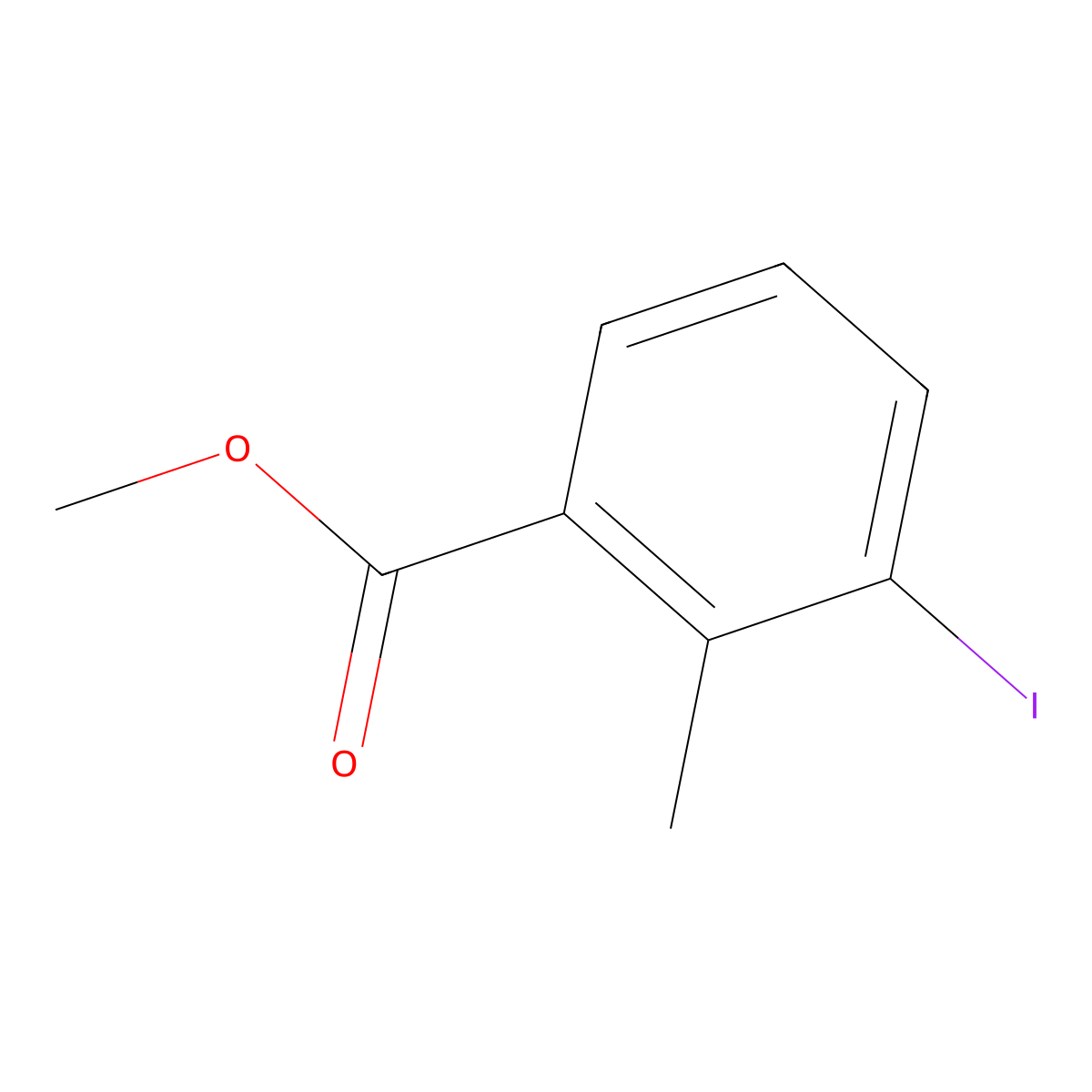 Methyl 3-iodo-2-methylbenzoate molecular structure, CAS 52570-33-9