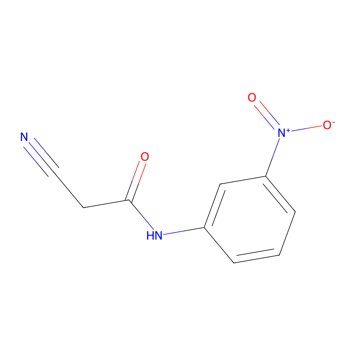 2-cyano-N-(3-nitrophenyl)acetamide molecular structure, CAS 52570-56-6