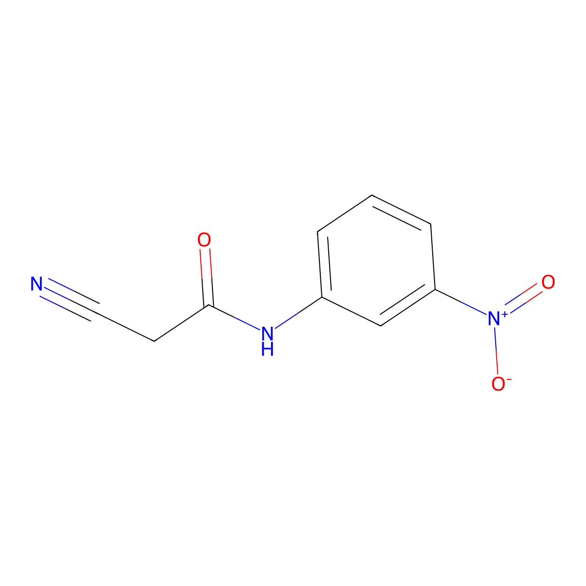 2-cyano-N-(3-nitrophenyl)acetamide molecular structure, CAS 52570-56-6