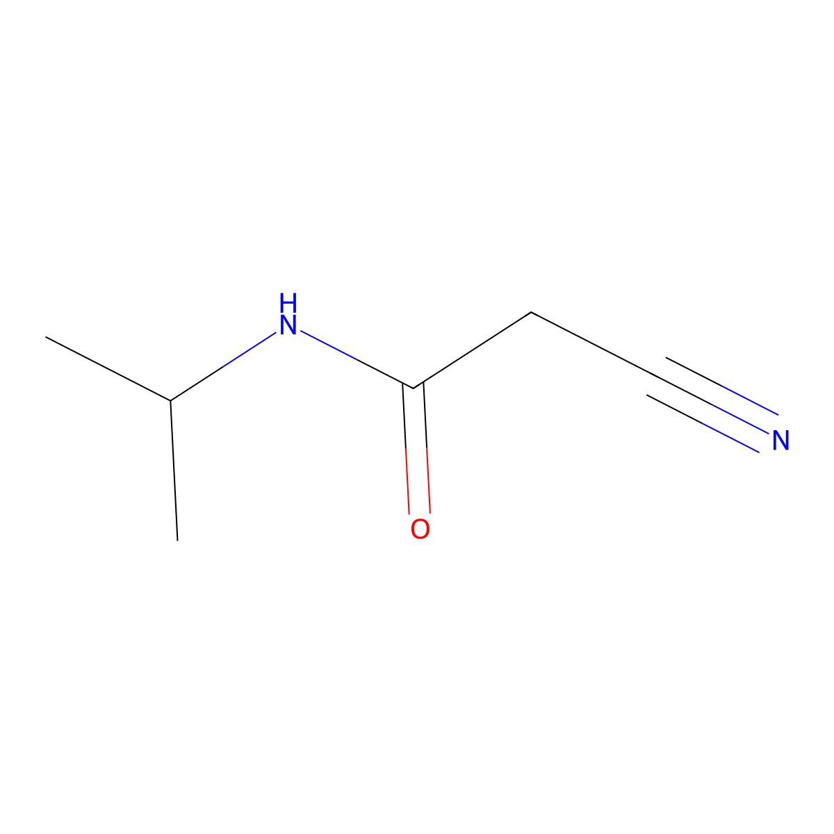 2-cyano-N-(propan-2-yl)acetamide molecular structure, CAS 52573-74-7