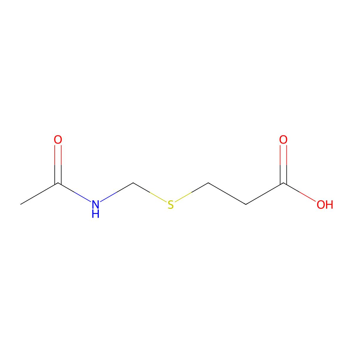 3-((Acetamidomethyl)thio)propanoic acid molecular structure, CAS 52574-08-0