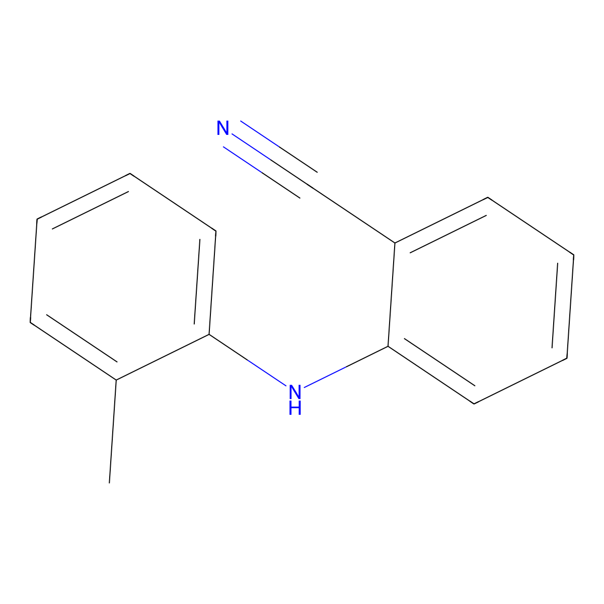 2-[(2-Methylphenyl)amino]benzonitrile molecular structure, CAS 52577-72-7