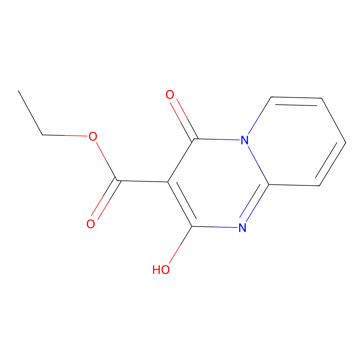 ethyl 2-hydroxy-4-oxo-4H-pyrido[1,2-a]pyrimidine-3-carboxylate molecular structure, CAS 52578-37-7