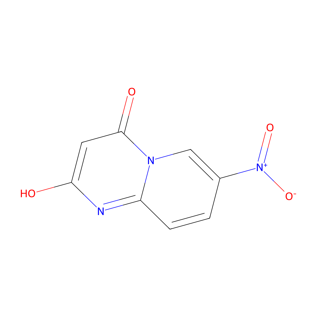 2-hydroxy-7-nitro-4H-pyrido[1,2-a]pyrimidin-4-one molecular structure, CAS 52578-41-3